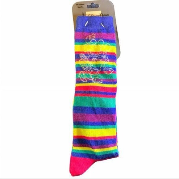 Disney Parks Mickey and Minnie Stripes Socks - Picture 3 of 3